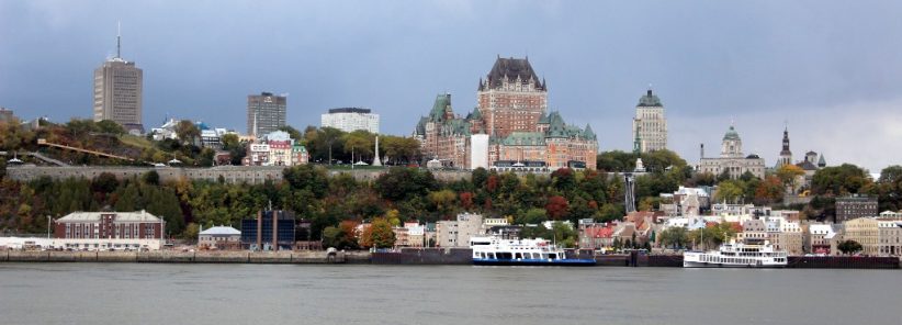 Panorama de Quebec (City) a partir de Lévis