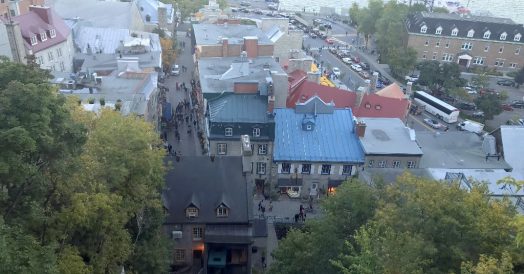 Basse-Ville de Quebec vista do Funicular