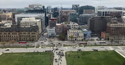 Vista de Ottawa a partir da Peace Tower