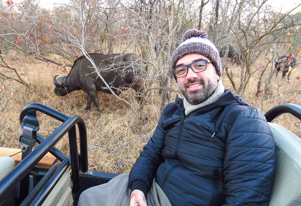 Pertinho dos Búfalos em Safári no Kruger