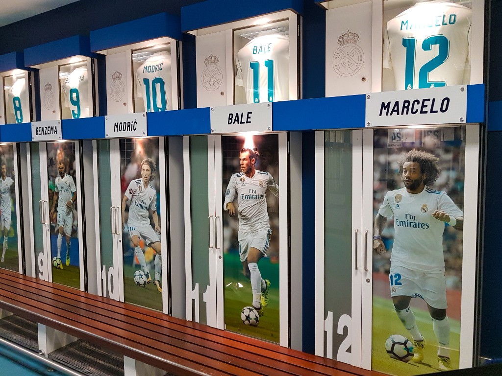 Vestiário do estádio Santiago Bernabéu