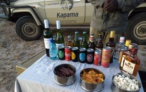 Snacks e Bebidas Durante Safari no Kapama