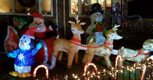 Decoração da casa de Natal em Dyker Heights quebra-cabeça em