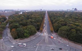 Tiergarten visto do alto da Coluna da Vitória