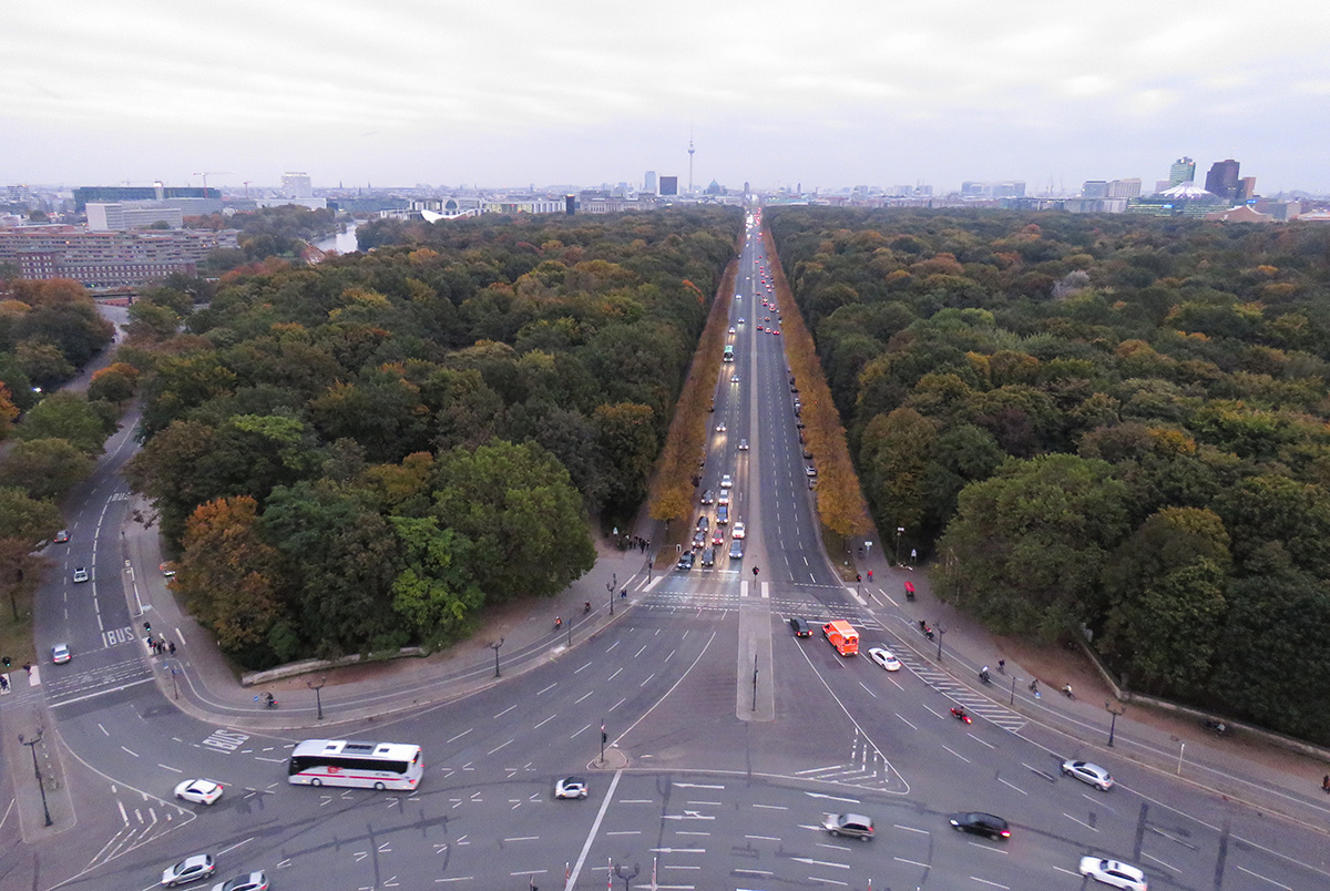 Tiergarten visto do alto da Coluna da Vitória